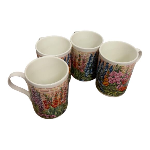 English Garden John Russell Bone China Floral All Over Mug Set of 4 - Picture 3 of 11